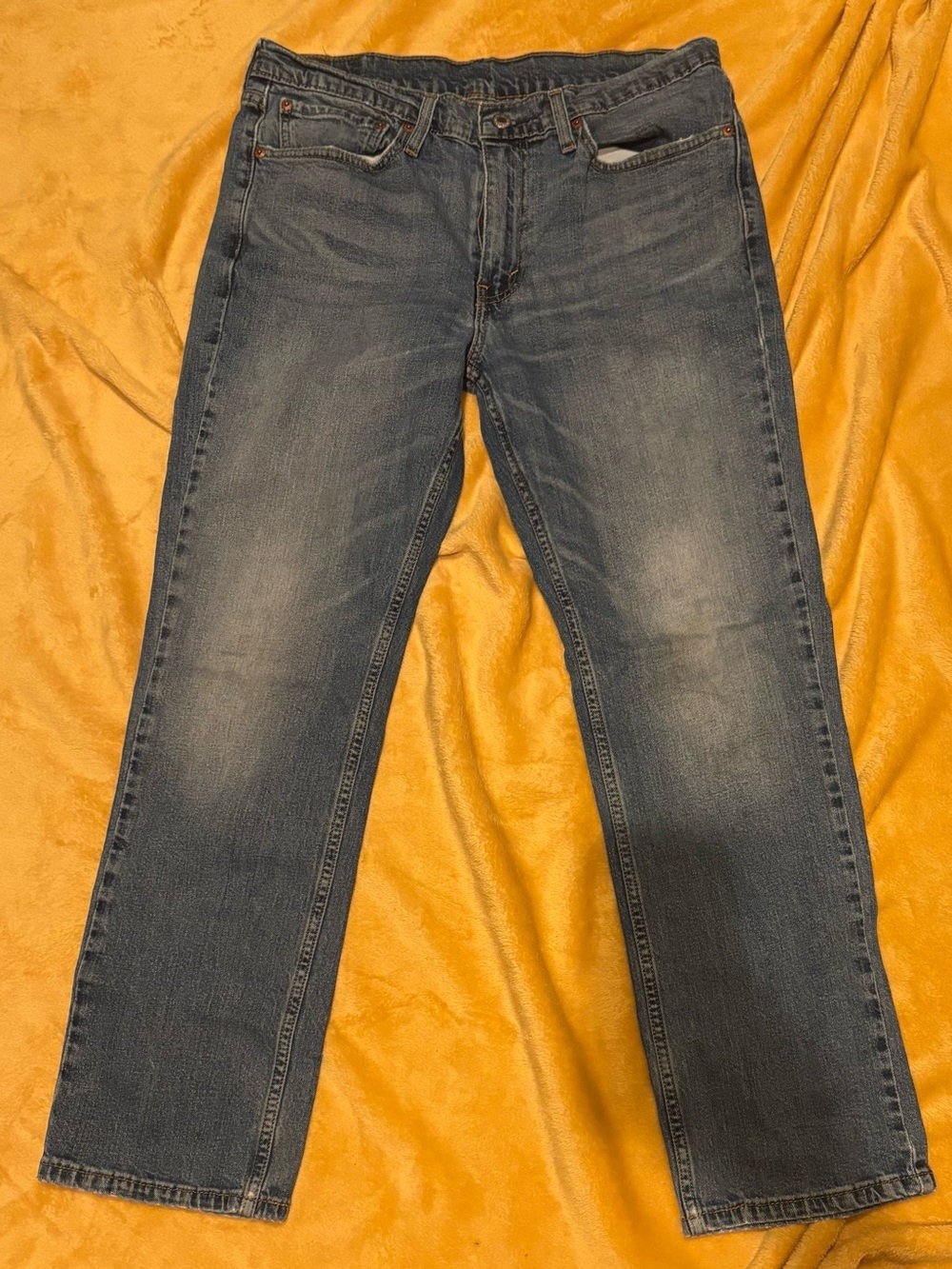 Levi’s Men’s Straight Leg Jeans 34x30 Medium Wash Blue Denim Red Tab